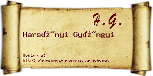 Harsányi Gyöngyi névjegykártya
